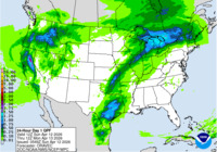 WPC Day 1 QPF Rainfall Forecast