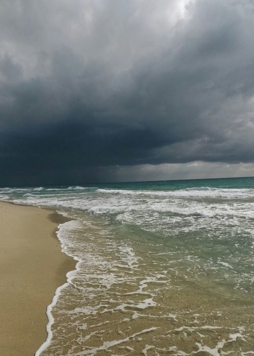 Storm approaching the beach